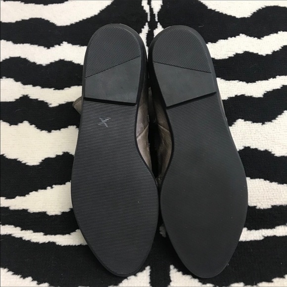 OTBT Price Leather Double Zip Ankle Booties In Taupe Size 7 - Picture 9 of 9